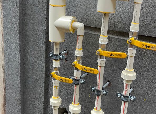 Water line and valve installation by Tidemark Plumbing